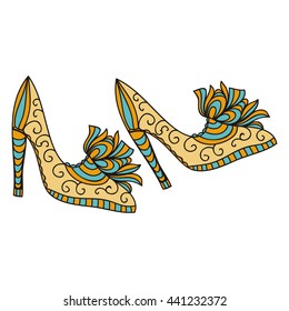 Beautiful abstract shoes. Vector illustration.