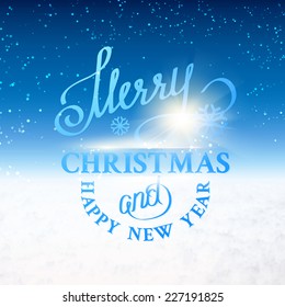 Beautiful abstract snowflake christmas background. Vector illustration.