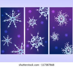 beautiful abstract snowflakes