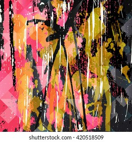 Beautiful abstract spot graffiti vector illustration