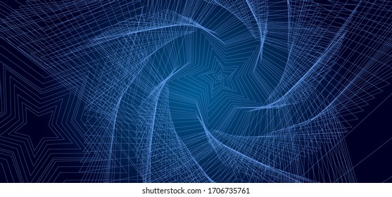Beautiful abstract star vector background. Blue black background base for banners, calendars, screen savers, wallpapers, base for the site. Bright texture with a mix of colors.