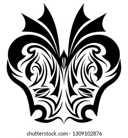 Beautiful Abstract Tattoo Black White Vector Stock Vector (Royalty Free ...