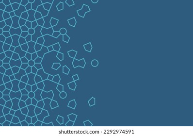 Beautiful abstract template based on disintegrating geometric islamic mosaic pattern design. Abstract background for wallpaper design with geometric design. Vector illustration. 