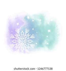 Beautiful abstract template with blue set gentle winter backgrounds on light background. Vector abstract, blue, snowflake background.