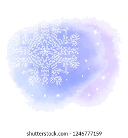 Beautiful abstract template with blue set gentle winter backgrounds on light background. Vector abstract, blue, snowflake background.