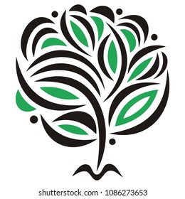 Beautiful abstract tree. Vector illustration
