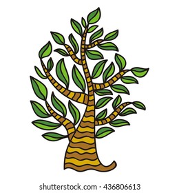 Beautiful abstract tree. Vector illustration.