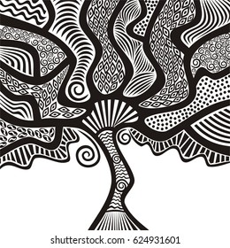 Beautiful abstract tree. Vector illustration.