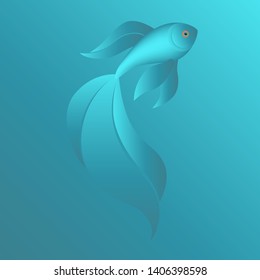 Beautiful abstract tropical fish. Vector illustration
