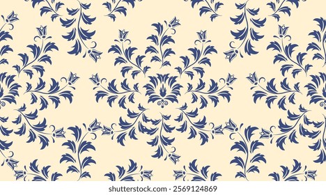 Beautiful abstract vector art of Ikat tribe. Seamless floral pattern. Seamless fabric pattern.