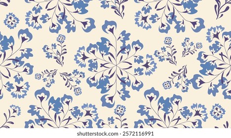 Beautiful abstract vector art. Seamless floral pattern. Seamless fabric pattern.