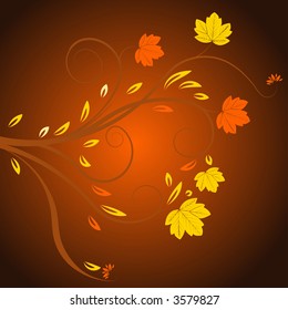 beautiful abstract vector autumn design