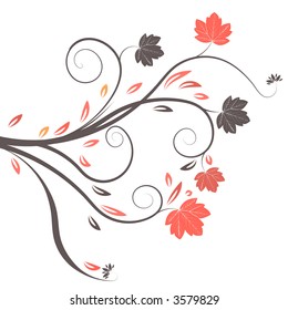 beautiful abstract vector autumn design