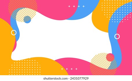 Hermoso fondo abstracto del vector. Fondo multicolor con formas geométricas onduladas. Conveniente para diversos diseños tales como plantillas, banners, cubiertas y otros