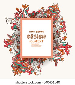 Beautiful abstract Vector  banner. Hand Drawn Design