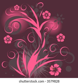 beautiful abstract vector floral design