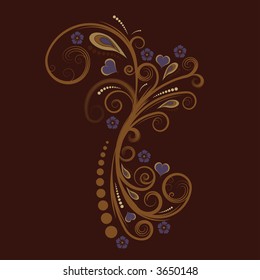 beautiful abstract vector floral design