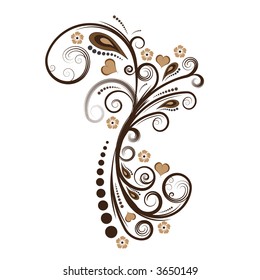 beautiful abstract vector floral design