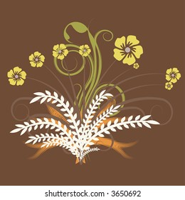 beautiful abstract vector floral design