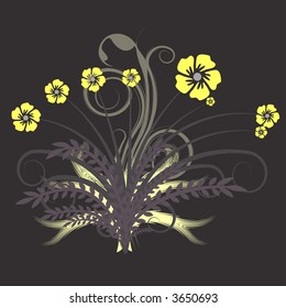 beautiful abstract vector floral design