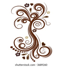 beautiful abstract vector floral design