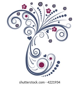 beautiful abstract vector floral design