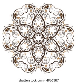 beautiful abstract vector floral design