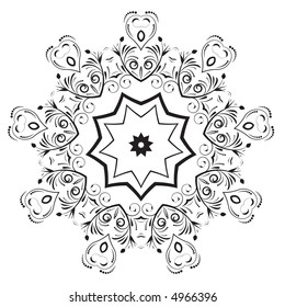 beautiful abstract vector floral design