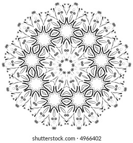 beautiful abstract vector floral design