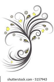 beautiful abstract vector floral design