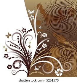 beautiful abstract vector floral design