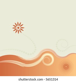 beautiful abstract vector floral design