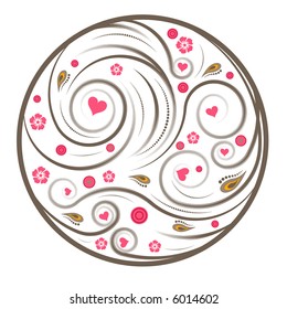 beautiful abstract vector flower design