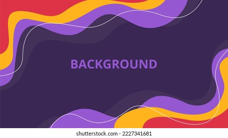 Abstrakter Vektorhintergrund. Vollfarbener Hintergrund mit Wellenform. Geeignet für Tapeten und verschiedene Designs