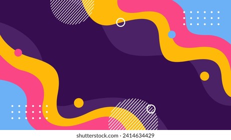 Beautiful abstract vector geometric wave background, colorful wallpaper background, perfect for web design, templates, banners, posters, covers and other
