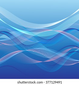 Beautiful abstract vector illustration with curls and waves