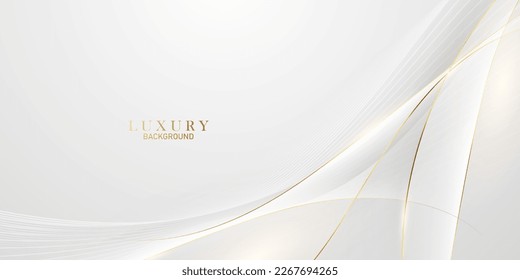 Beautiful Abstract Vector Illustration White Background With Luxurious Golden Elements