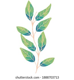 Beautiful abstract vector leaves and branches