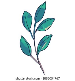 Beautiful abstract vector leaves and woods illustration