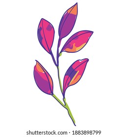 Beautiful abstract vector leaves and woods illustration