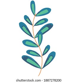 Beautiful abstract vector leaves and woods illustration