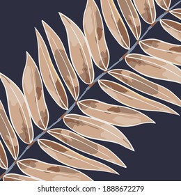 Beautiful abstract vector leaves and woods illustration
