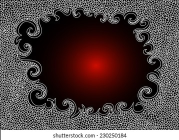 Beautiful abstract vector red frame 