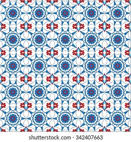 Beautiful abstract vector seamless ornamental picture  can be used as interior pattern or clothes pattern.