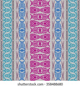 Beautiful abstract vector seamless ornamental design can be used as interior pattern or clothes pattern.