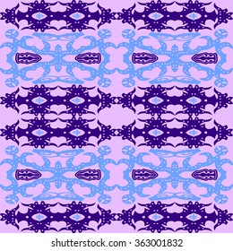 Beautiful abstract vector seamless ornamental design can be used as interior pattern or clothes pattern.