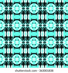 Beautiful abstract vector seamless ornamental design can be used as interior pattern or clothes pattern.
