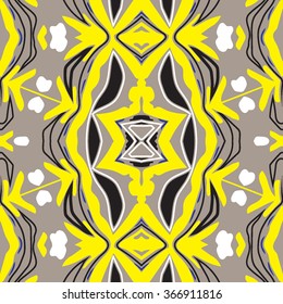 Beautiful abstract vector seamless ornamental design can be used as interior pattern or clothes pattern. 