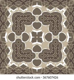 Beautiful abstract vector seamless ornamental square design can be used as interior pattern or clothes pattern.