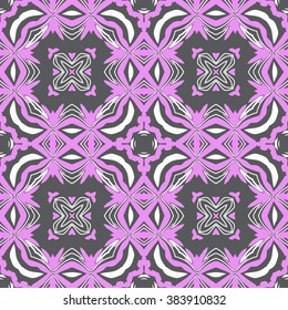 Beautiful abstract vector seamless ornamental design can be used as interior pattern or clothes pattern.